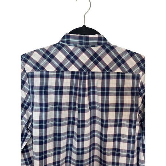 2/$30 NWT Untuckit Size 6 Women’s Sorbo Blue & White Plaid Long-Sleeved - Picture 11 of 15